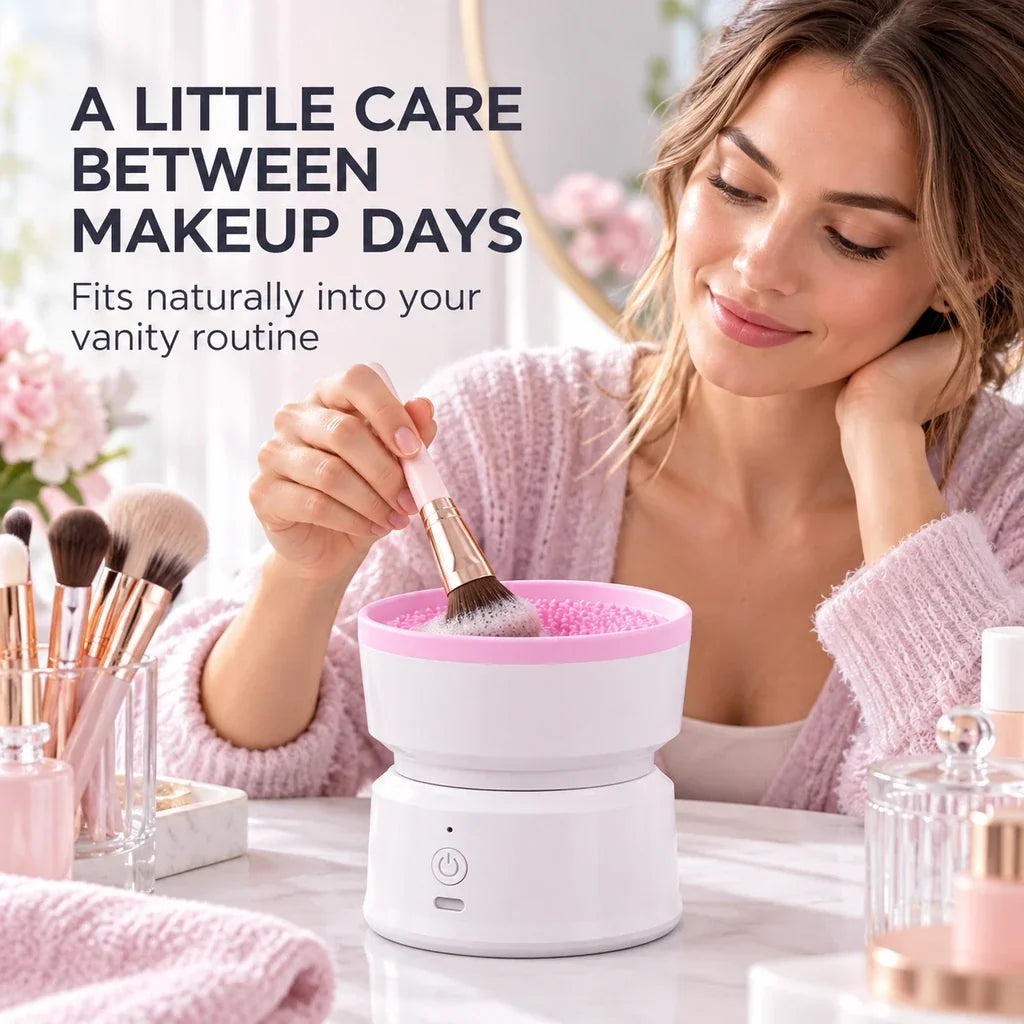 Electric Makeup Brush Cleaning Machine - Quick Wash & Easy Operation