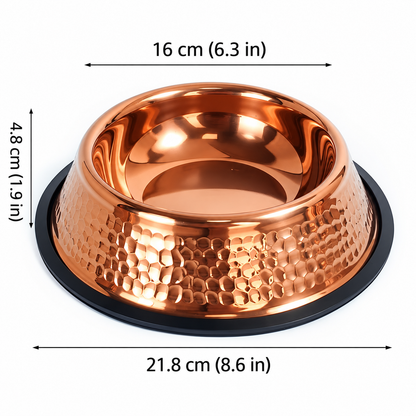 Rovenivo™ 99.9% Pure Copper Bowl for Dogs & Cats