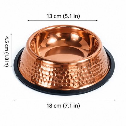 Rovenivo™ 99.9% Pure Copper Bowl for Dogs & Cats