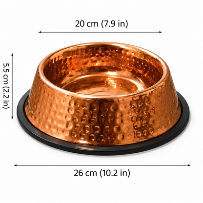 Rovenivo™ 99.9% Pure Copper Bowl for Dogs & Cats