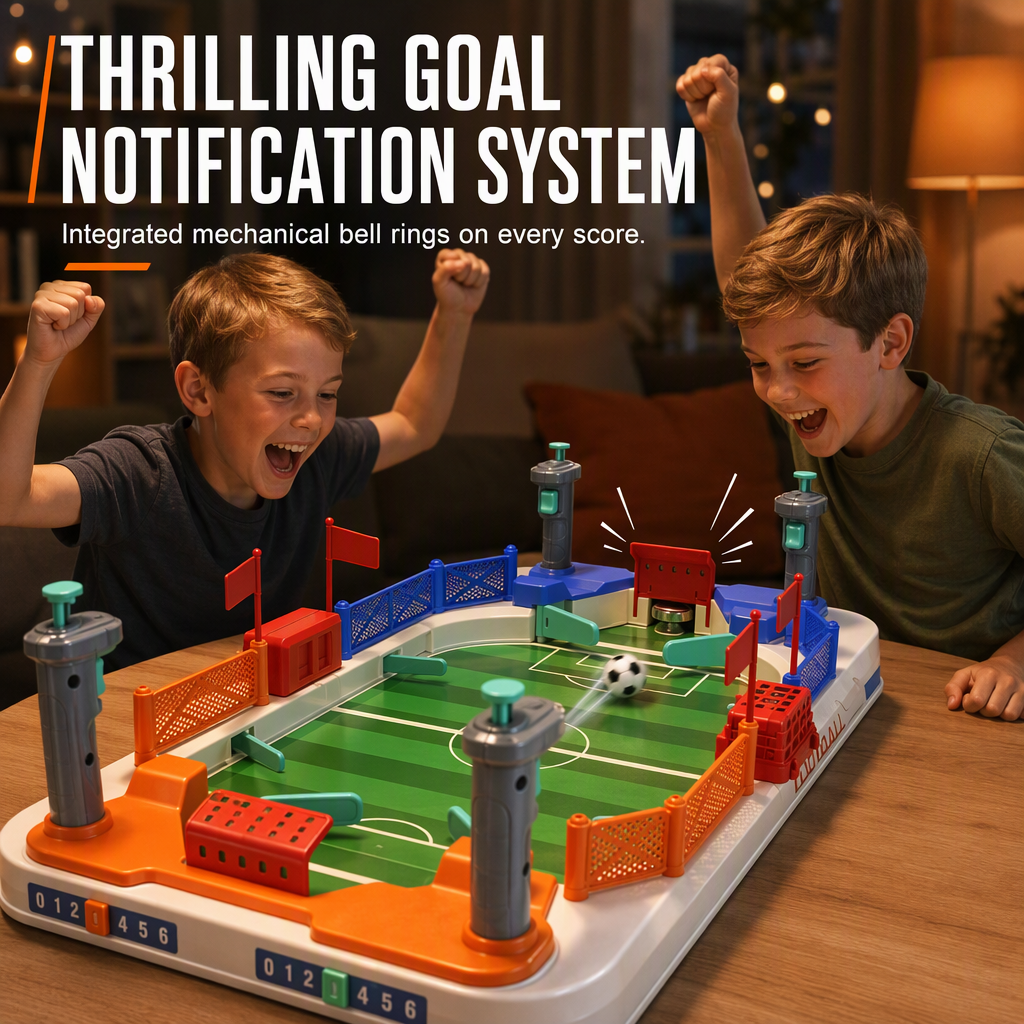 2 Player Battle Tabletop Soccer Game Interactive Table Football Board Toy for Kids