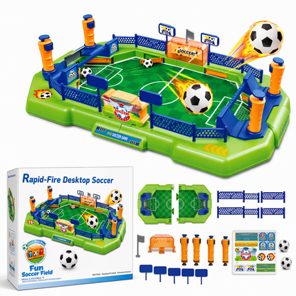 2 Player Battle Tabletop Soccer Game Interactive Table Football Board Toy for Kids